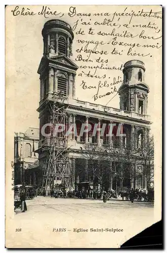 Cartes postales Paris Eglise Saint Sulpice