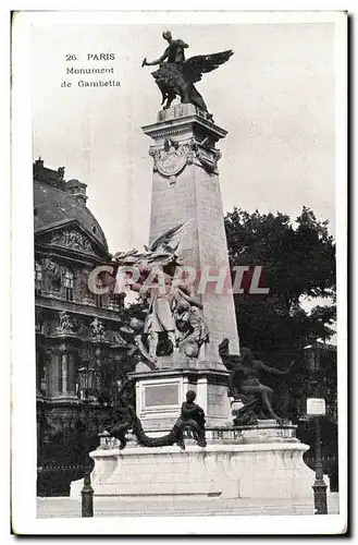 Cartes postales Paris Monument de Gambetta