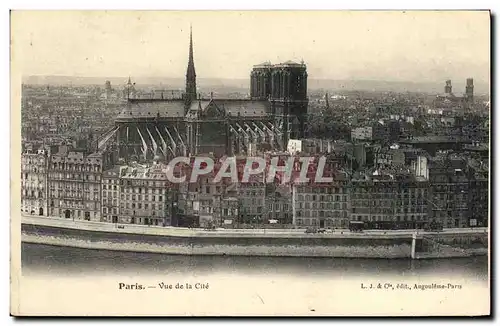 Cartes postales Paris Vue de la Cite Notre Dame