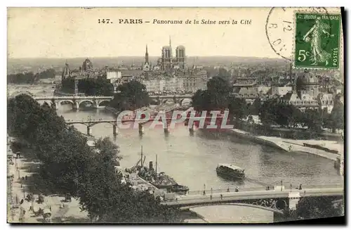 Ansichtskarte AK Paris Panorama de la Seine Vers la Cite