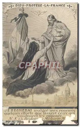 Cartes postales Paris Dieu protege la France