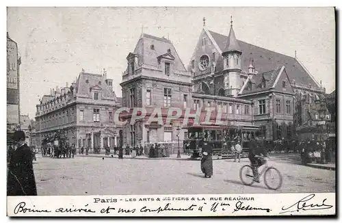 Cartes postales Paris Les Arts et metiers et La Rue Reaumur