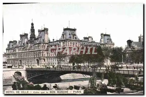 Cartes postales Paris Notre Dame Bon Marche Hotel de ville Marche