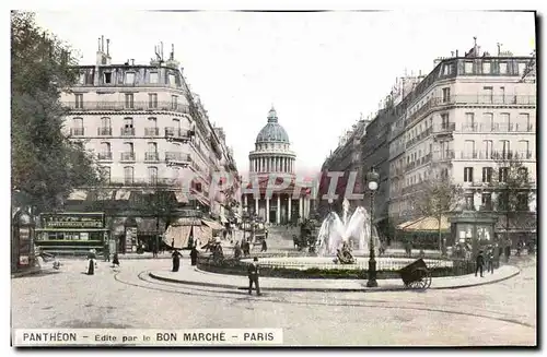 Cartes postales Paris Pantheon Bon Marche Rue Soufflot