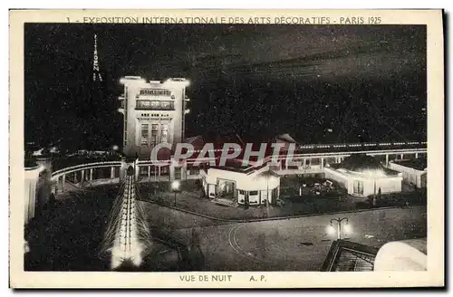 Cartes postales Paris Vue De Nuit Exposition des Arts Decoratifs 1925