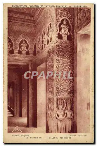 Cartes postales Paris Angkor Vat Galerie Interieure Exposition coloniale 1931