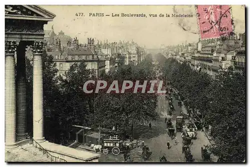 Ansichtskarte AK Paris Les Boulevards Vus de la Madeleine