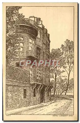 Cartes postales Paris Hotel Lamdert