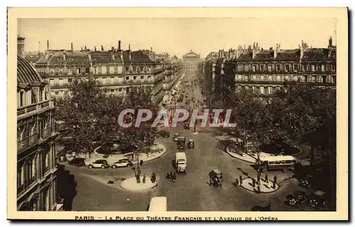 Cartes postales Paris La Plage Du Theatre Francais Et l avenue de l opera