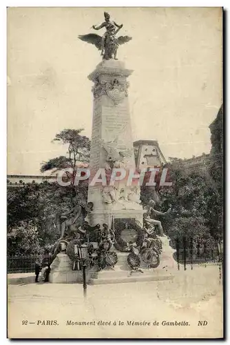 Ansichtskarte AK Paris Monument eleve a la Memoire de Gambella