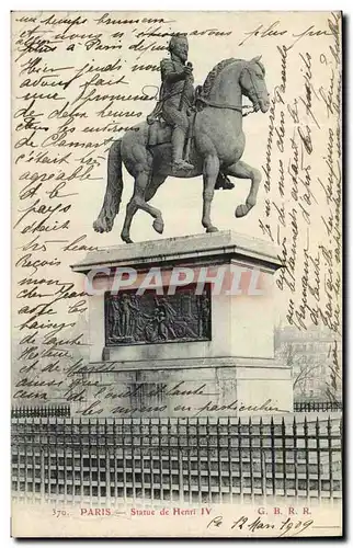 Cartes postales Paris Statue de Henri IV