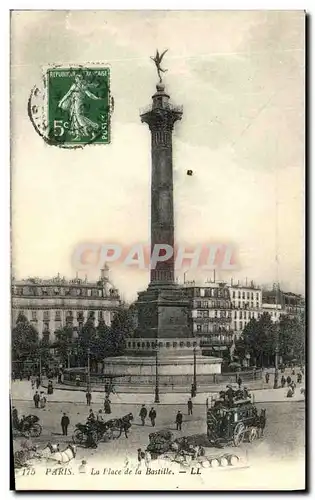 Cartes postales Paris La Flace de la Bastille