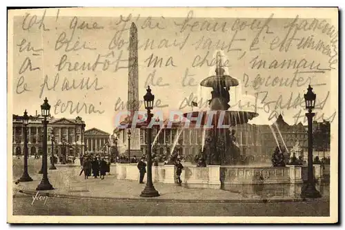 Cartes postales Paris La place de la Concorde