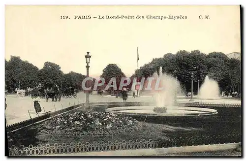 Cartes postales Paris Le Rond Point de Champs Elysees