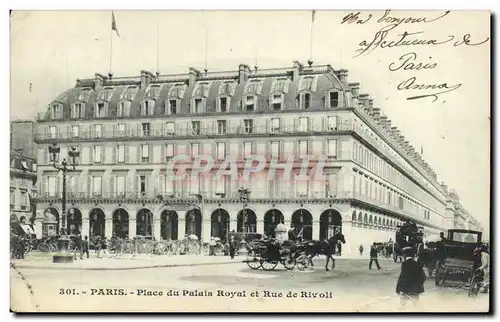 Cartes postales Paris Place du Palais royal et Rue de Rivoli