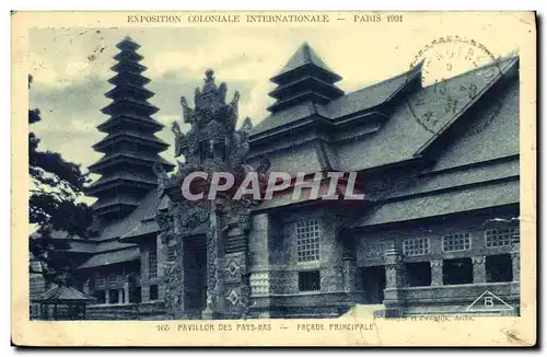 Cartes postales Exposition Coloniale Internationale Paris Pavillon des Pays Bas Facade Principale