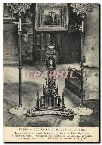 Ansichtskarte AK Paris Eglise Saint Julien le Pauvre Iconostation