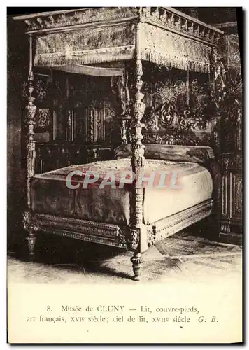 Cartes postales Paris Musee de Cluny Lit Couvre Pieds art francais