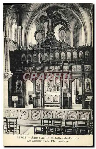 Ansichtskarte AK Paris Eglise de Saint Julien le Pauvre Le Choeur avec l lconostase