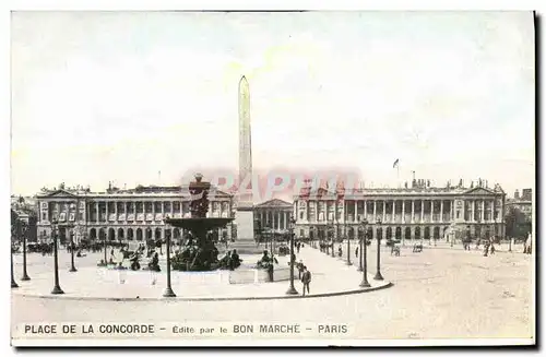 Ansichtskarte AK Place de la Concorde Edite par le Bon Marche Paris