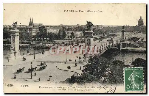 Cartes postales Paris Pont Alexandre III