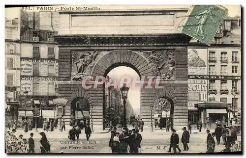 Cartes postales Paris Porte St Martin