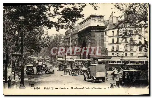 Cartes postales Paris Porte et Boulevard Saint Martin