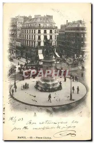 Cartes postales Paris Place Clichy