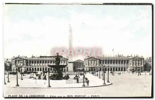 Ansichtskarte AK Place de la Concorde Edite par le Bon Marche Paris