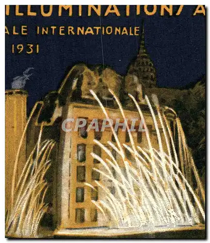 Couverture de carnet Les illuminations a l exposition coloniale Paris 1931