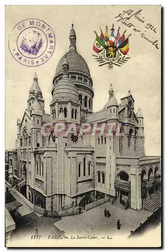 Cartes postales Paris Le Sacre Coeur Montmartre Lion