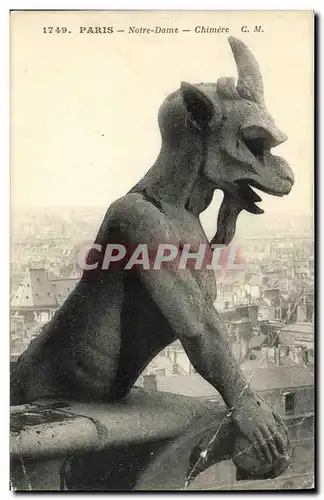 Cartes postales Paris Notre Dame Chimere