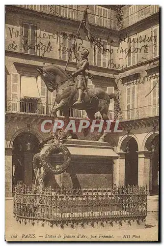 Ansichtskarte AK Paris Statue de Jeanne d Arc par Fremiet