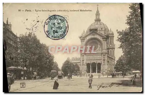 Cartes postales Paris Eglise Saint Augustin boulevard Malesherbes