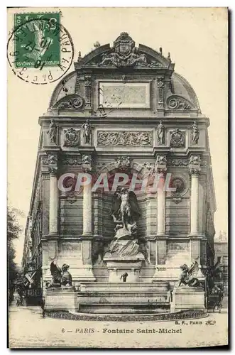 Cartes postales Paris Fontaine Saint Michel