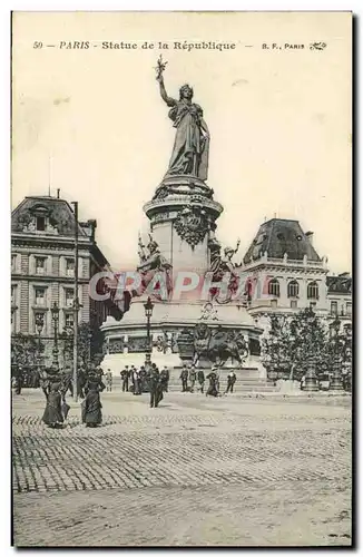 Cartes postales Paris Statue de la Republique
