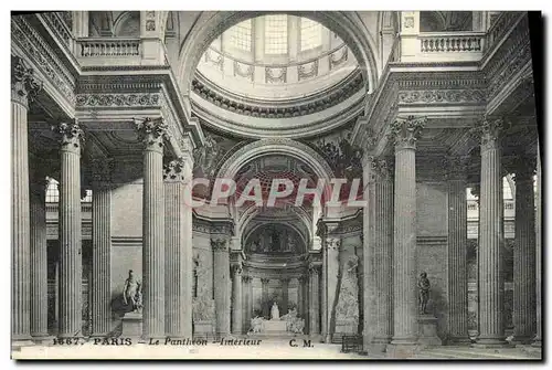 Cartes postales Paris Le Pantheon Interieur