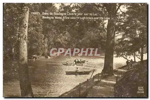 Ansichtskarte AK Paris Bois de Boulogne Contre jour sur le lac