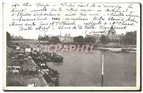 Cartes postales Paris Vue Panoramique Bateaux Notre Dame