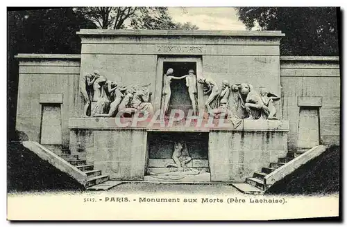 Cartes postales Paris Monument aux Morts Pere Lachaise