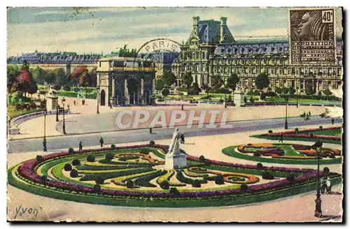 Ansichtskarte AK Paris En Flanant Place du Carrousel