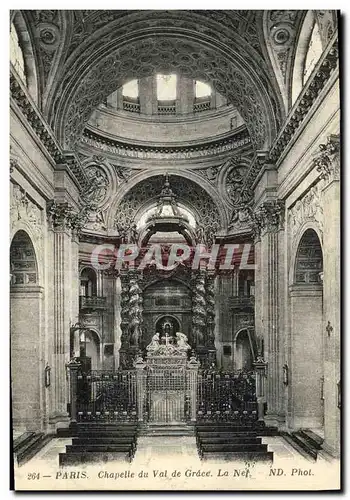 Cartes postales Paris Chapelle du Val de Grace La Nef