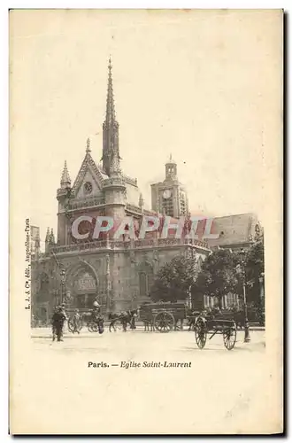 Cartes postales Paris Eglise Saint Laurent