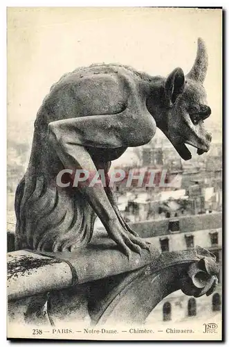 Cartes postales Paris Notre Dame Chimere