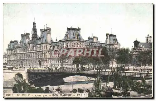 Ansichtskarte AK Hotel de Ville Paris Marche aux fleurs