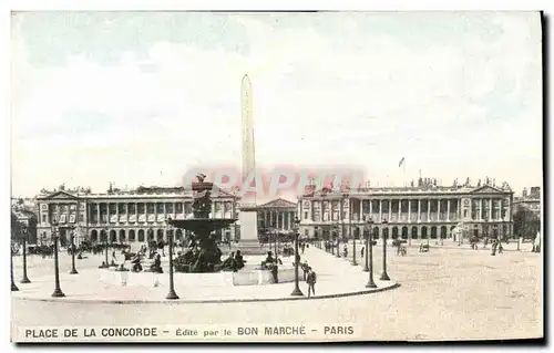 Cartes postales Place de la Concorde Edite par le Bon Marche Paris