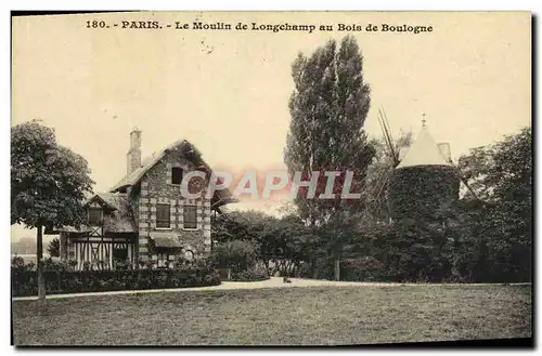 Cartes postales Paris Le Moulin de Longchamp au Bois de Boulogne