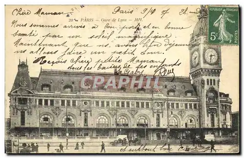 Cartes postales Paris Gare de Lyon