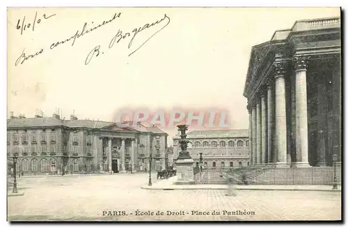 Cartes postales Paris Ecole de Droit Place du Pantheon