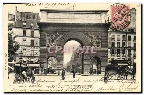 Cartes postales Paris Porte Saint Martin